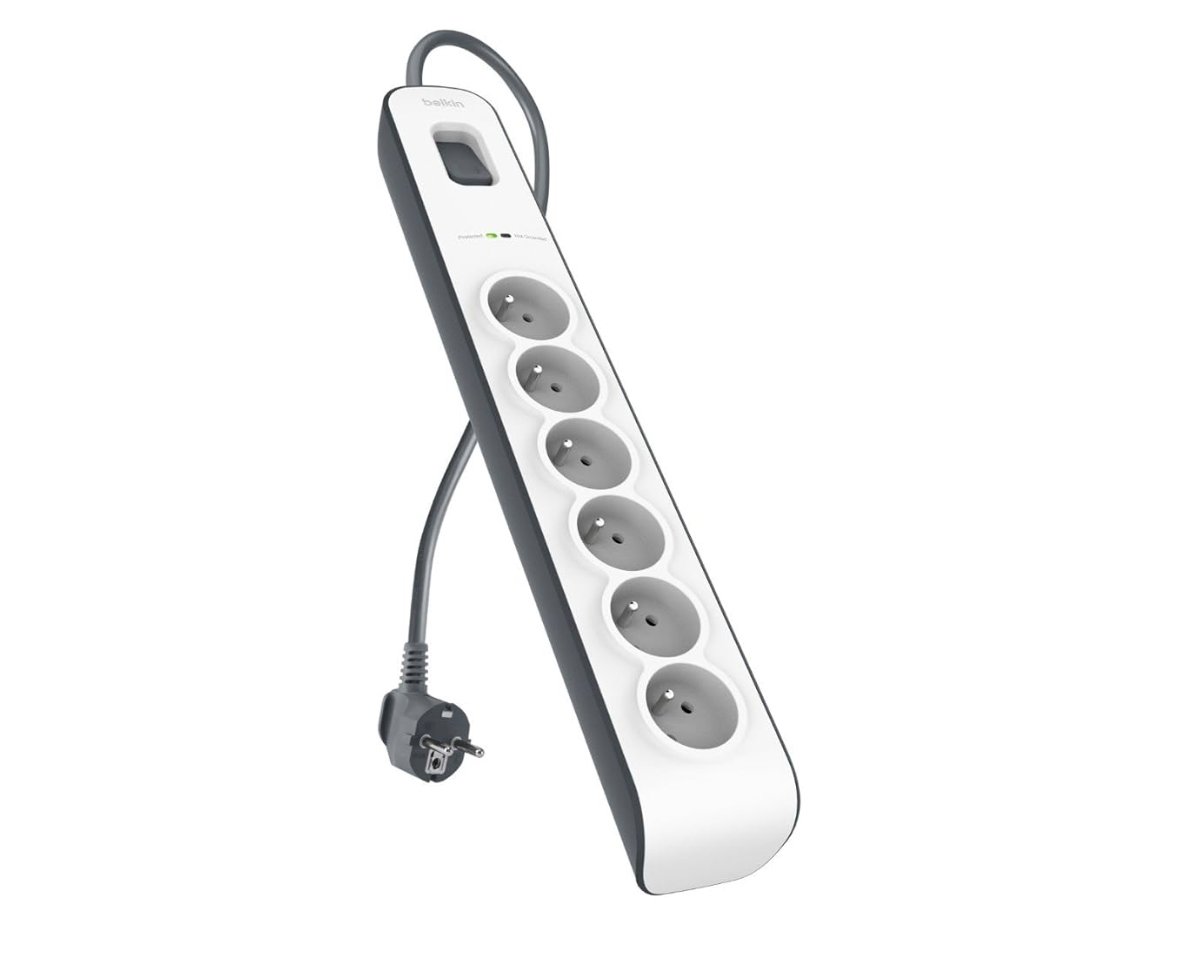 Belkin Parafoudre 6 prises, 650 Joules, cordon 2 m Blanc