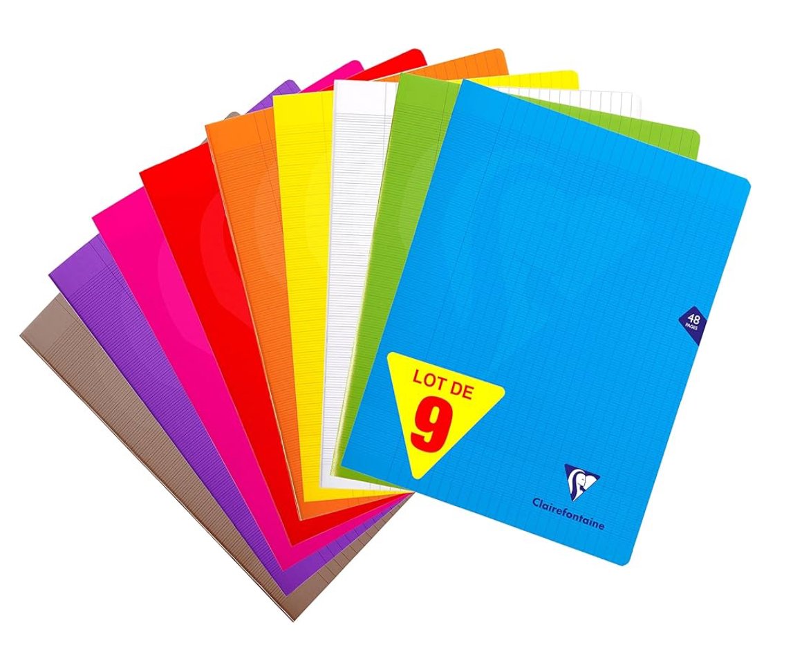 Clairefontaine Lot de 9 cahiers