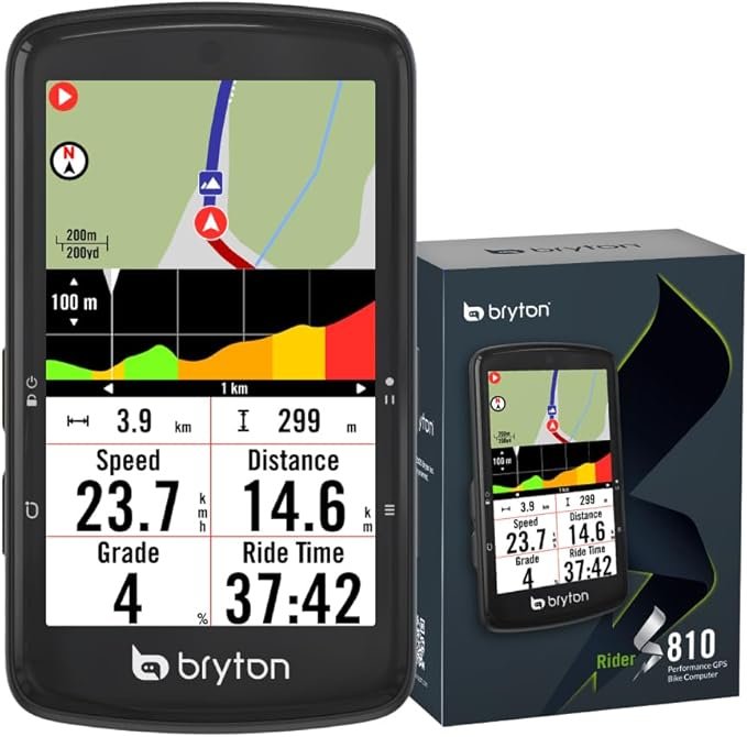 Bryton Rider S810 Compteur GPS Vélo avec écran Couleur 3,5"