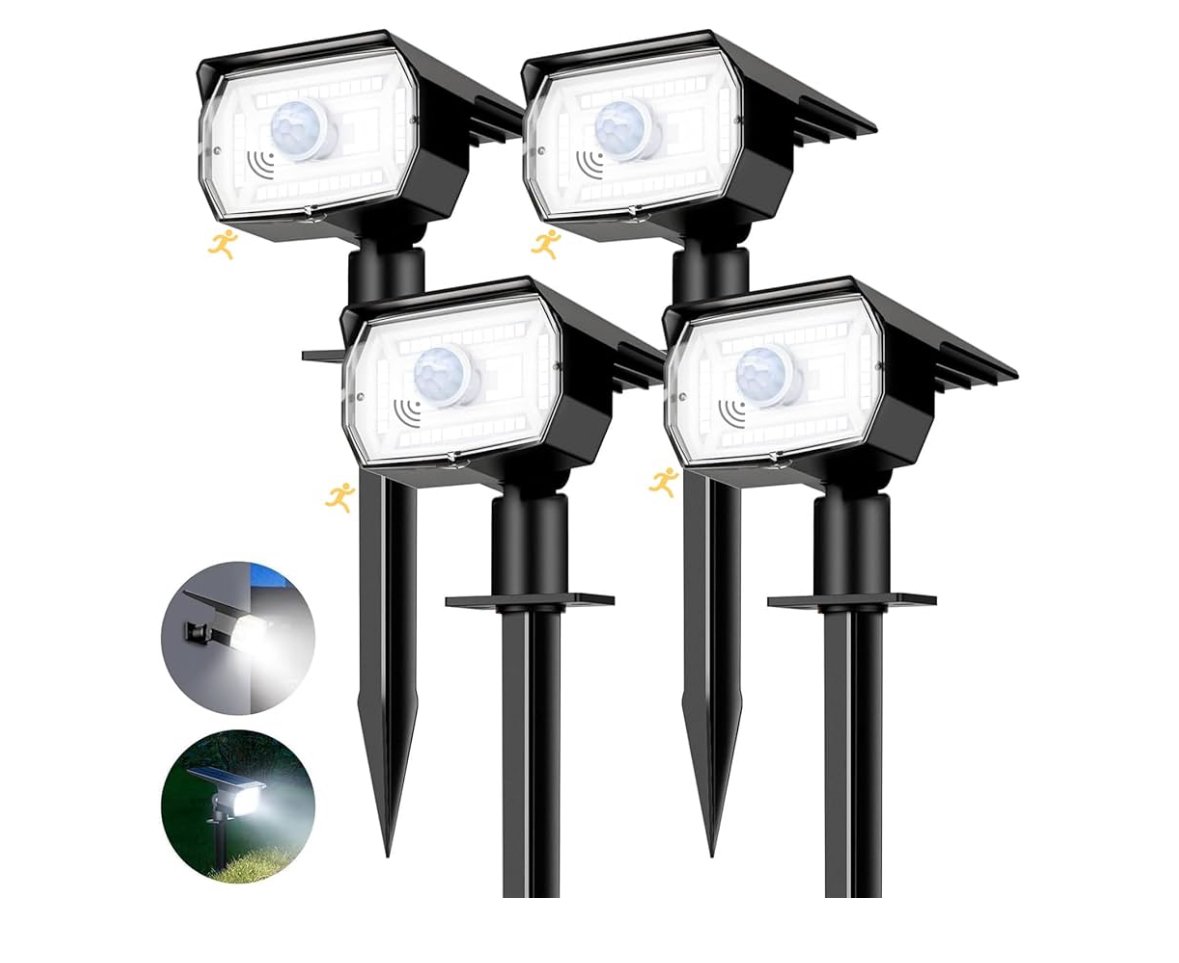 Lot de 4 Lampes Solaire Exterieur Detecteur de Mouvement